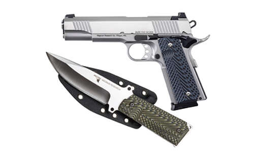 Handguns Magnum Research 1911G 45ACP DE 1911 45ACP 5" 8RD STS FS W/ KNIFE • Model: 1911G